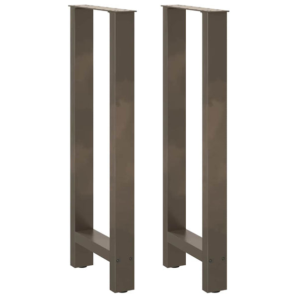 Baaripöydän jalat, luonnonvärinen teräs, 2 kpl, 50 x (100-101) cm, teräs