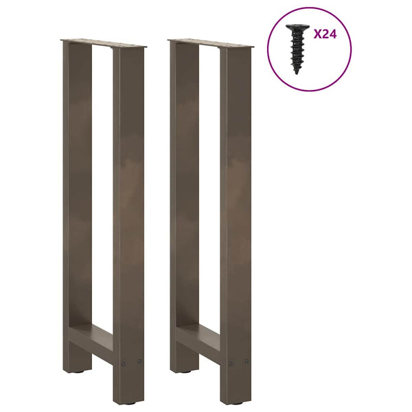 Baaripöydän jalat, luonnonvärinen teräs, 2 kpl, 50 x (100-101) cm, teräs
