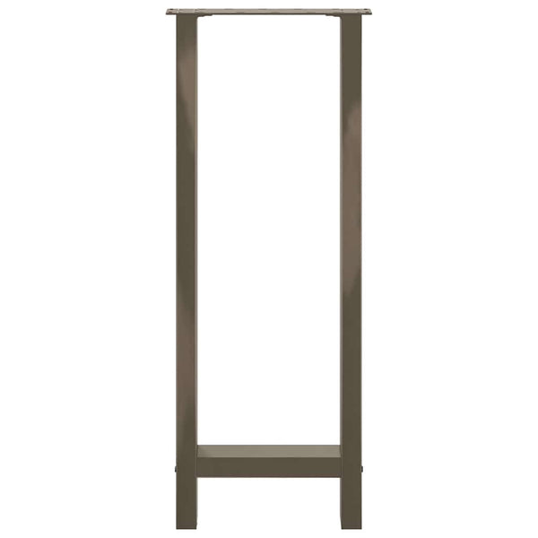 Baaripöydän jalat, luonnonvärinen teräs, 2 kpl, 50 x (100-101) cm, teräs