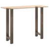 Baaripöydän jalat, luonnonvärinen teräs, 2 kpl, 50 x (100-101) cm, teräs
