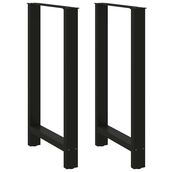 Baaripöydän jalat mustat 2 kpl 60x(100-101) cm teräs