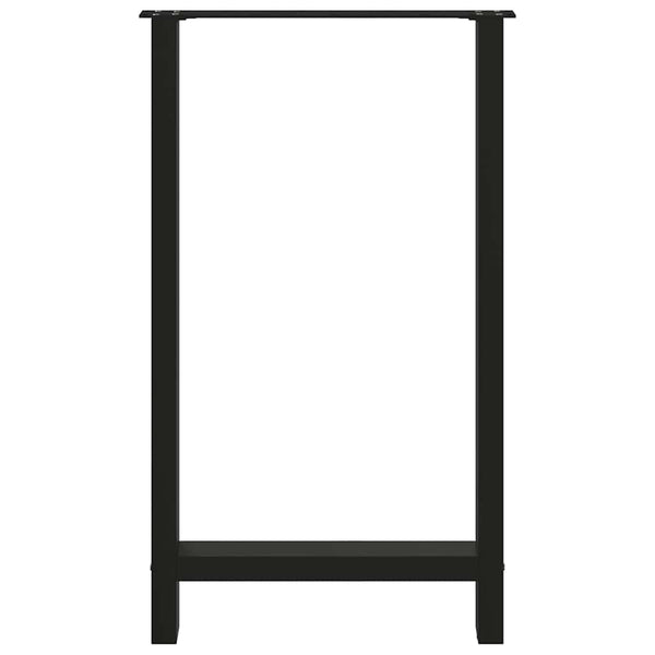 Baaripöydän jalat mustat 2 kpl 60x(100-101) cm teräs