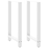 Baaripöydän jalat 2 kpl valkoiset 60x(100-101) cm teräs