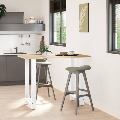 Baaripöydän jalat 2 kpl valkoiset 60x(100-101) cm teräs