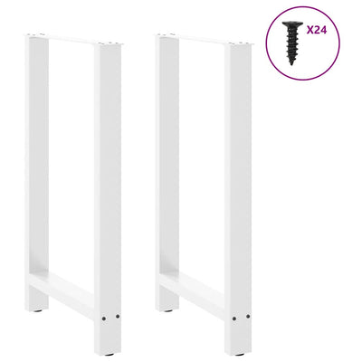 Baaripöydän jalat 2 kpl valkoiset 60x(100-101) cm teräs