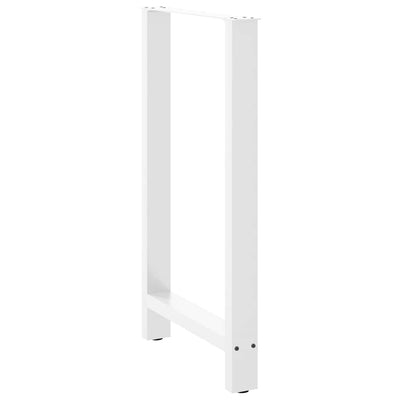 Baaripöydän jalat 2 kpl valkoiset 60x(100-101) cm teräs