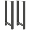 Baaripöydän jalat antrasiitti 2 kpl 60x(100-101) cm teräs