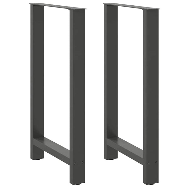 Baaripöydän jalat antrasiitti 2 kpl 60x(100-101) cm teräs