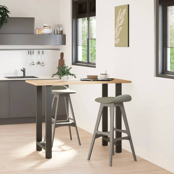 Baaripöydän jalat antrasiitti 2 kpl 60x(100-101) cm teräs
