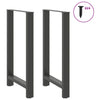 Baaripöydän jalat antrasiitti 2 kpl 60x(100-101) cm teräs