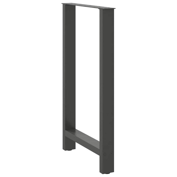 Baaripöydän jalat antrasiitti 2 kpl 60x(100-101) cm teräs