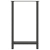 Baaripöydän jalat antrasiitti 2 kpl 60x(100-101) cm teräs