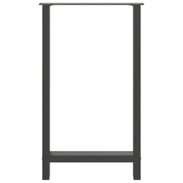 Baaripöydän jalat antrasiitti 2 kpl 60x(100-101) cm teräs