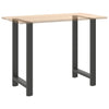 Baaripöydän jalat antrasiitti 2 kpl 60x(100-101) cm teräs