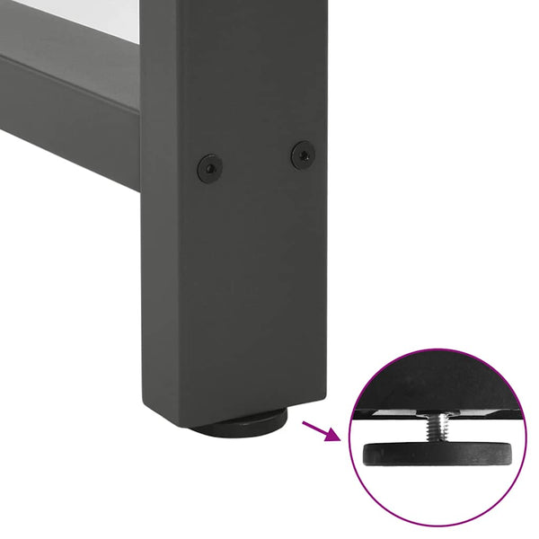 Baaripöydän jalat antrasiitti 2 kpl 60x(100-101) cm teräs