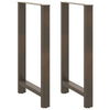Baaripöydän jalat, luonnonvärinen teräs, 2 kpl, 60 x (100-101) cm, teräs