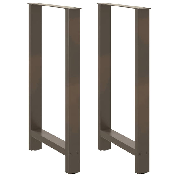 Baaripöydän jalat, luonnonvärinen teräs, 2 kpl, 60 x (100-101) cm, teräs