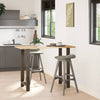 Baaripöydän jalat, luonnonvärinen teräs, 2 kpl, 60 x (100-101) cm, teräs