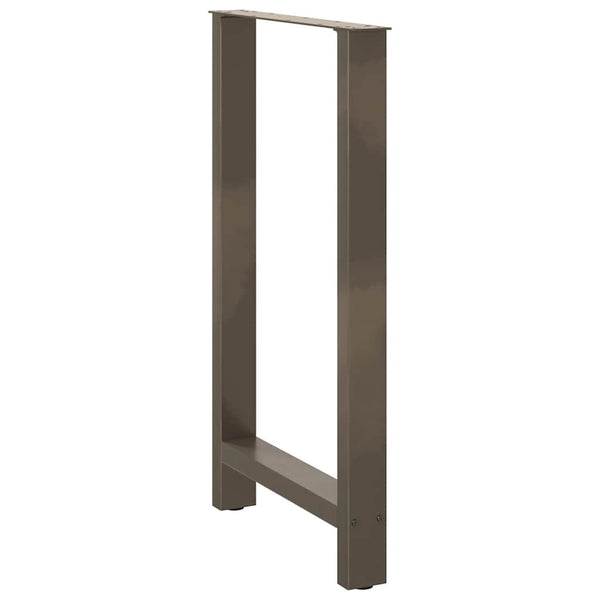 Baaripöydän jalat, luonnonvärinen teräs, 2 kpl, 60 x (100-101) cm, teräs