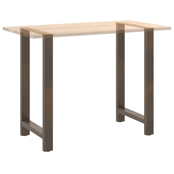 Baaripöydän jalat, luonnonvärinen teräs, 2 kpl, 60 x (100-101) cm, teräs
