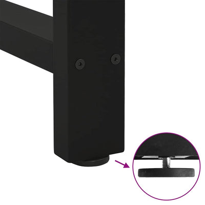 Baaripöydän jalat 2 kpl musta 40x(110-111) cm teräs
