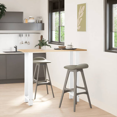 Baaripöydän jalat 2 kpl valkoiset 40x(110-111) cm teräs
