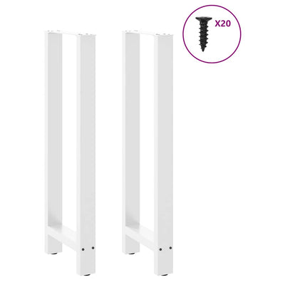 Baaripöydän jalat 2 kpl valkoiset 40x(110-111) cm teräs