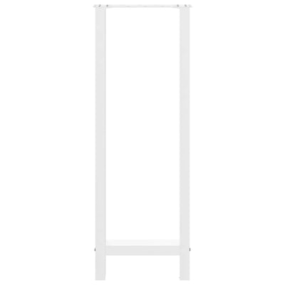 Baaripöydän jalat 2 kpl valkoiset 40x(110-111) cm teräs