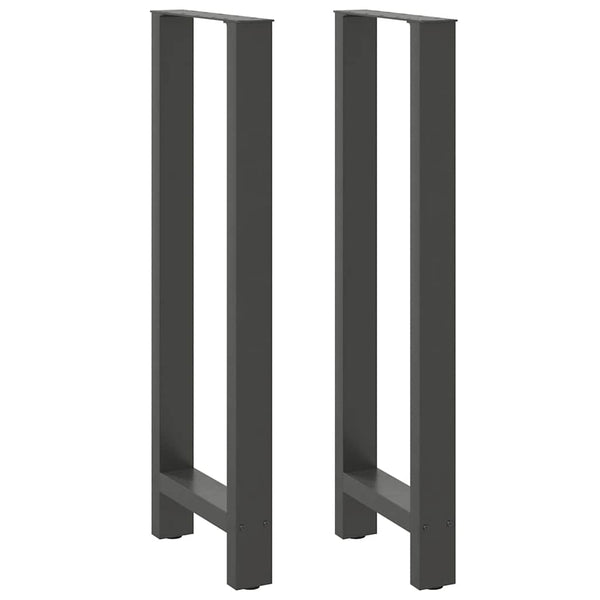 Baaripöydän jalat antrasiitti 2 kpl 40x(110-111) cm teräs