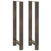 Baaripöydän jalat, luonnonvärinen teräs, 2 kpl, 40 x (110-111) cm, teräs