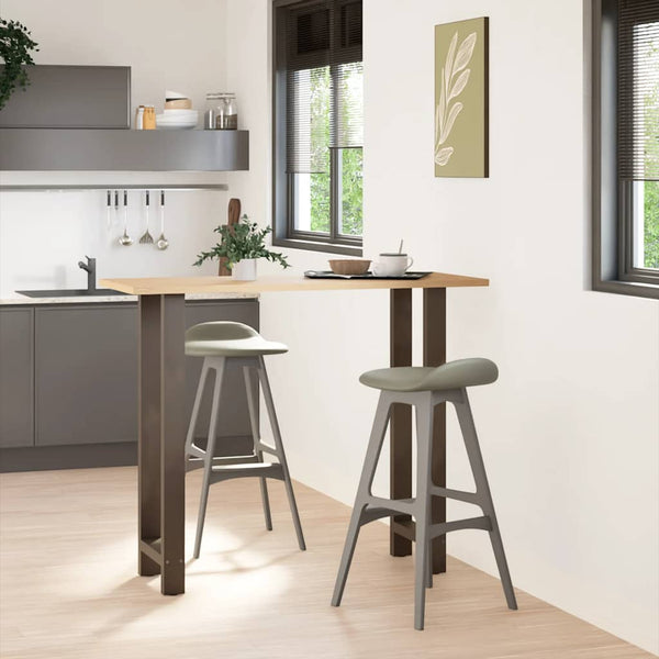 Baaripöydän jalat, luonnonvärinen teräs, 2 kpl, 40 x (110-111) cm, teräs