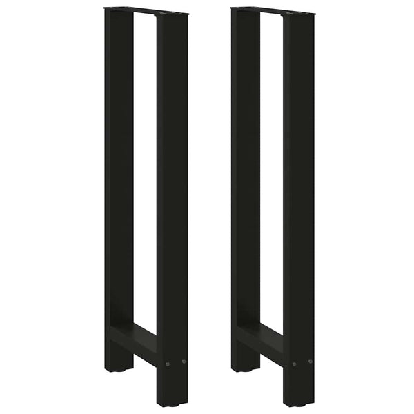 Baaripöydän jalat mustat 2 kpl 50x(110-111) cm teräs