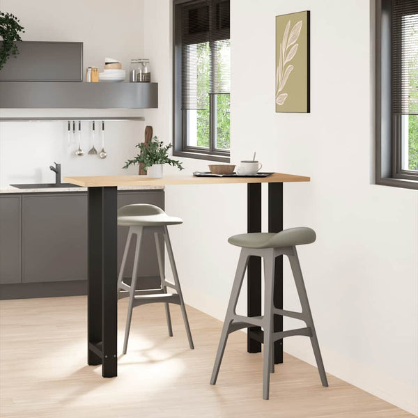 Baaripöydän jalat mustat 2 kpl 50x(110-111) cm teräs