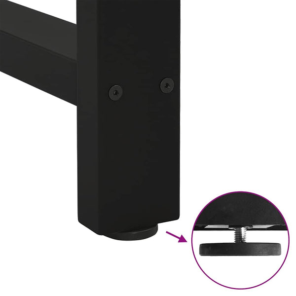 Baaripöydän jalat mustat 2 kpl 50x(110-111) cm teräs