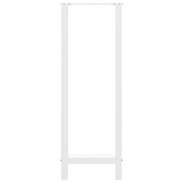 Baaripöydän jalat valkoinen 2 kpl 50x(110-111) cm teräs