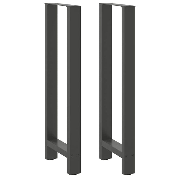 Baaripöydän jalat antrasiitti 2 kpl 50x(110-111) cm teräs