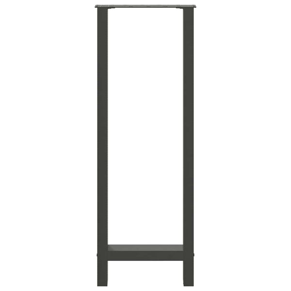 Baaripöydän jalat antrasiitti 2 kpl 50x(110-111) cm teräs