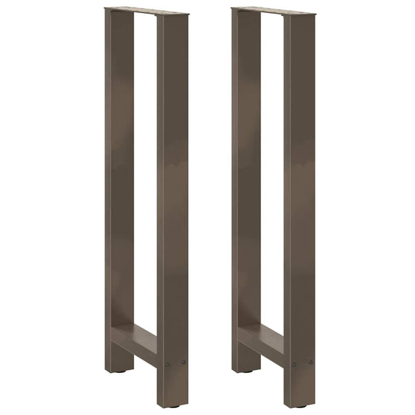 Baaripöydän jalat, luonnonvärinen teräs, 2 kpl, 50 x (110-111) cm, teräs