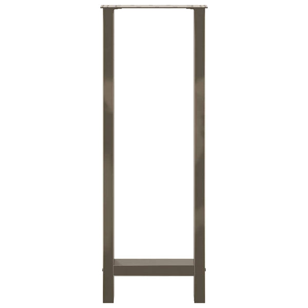 Baaripöydän jalat, luonnonvärinen teräs, 2 kpl, 50 x (110-111) cm, teräs