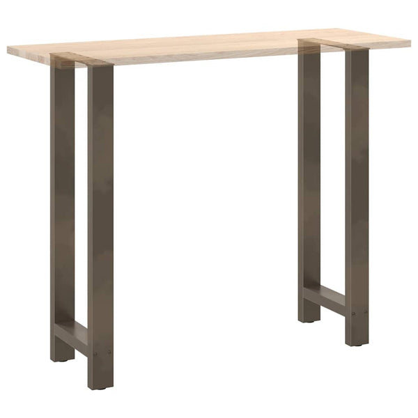 Baaripöydän jalat, luonnonvärinen teräs, 2 kpl, 50 x (110-111) cm, teräs
