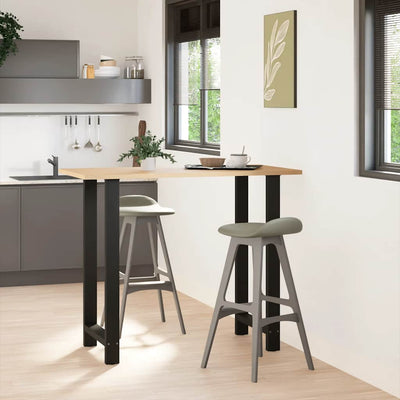 Baaripöydän jalat 2 kpl musta 60x(110-111) cm teräs