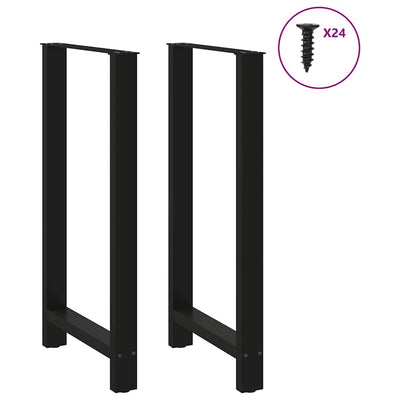 Baaripöydän jalat 2 kpl musta 60x(110-111) cm teräs