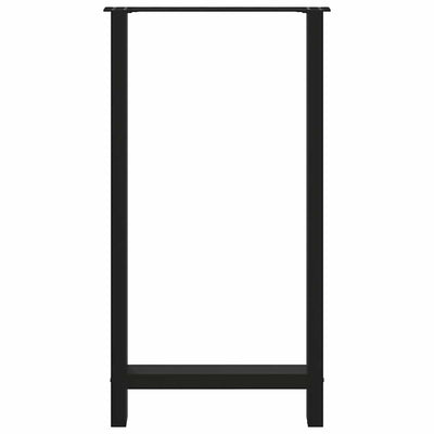 Baaripöydän jalat 2 kpl musta 60x(110-111) cm teräs