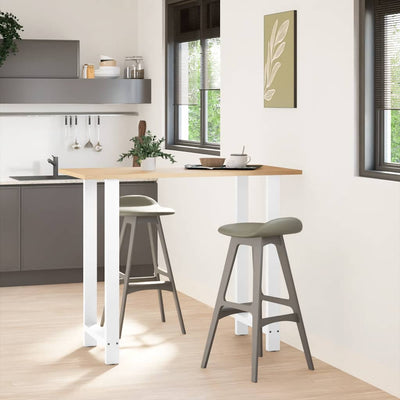Baaripöydän jalat 2 kpl valkoiset 60x(110-111) cm teräs