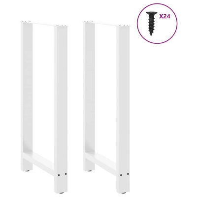 Baaripöydän jalat 2 kpl valkoiset 60x(110-111) cm teräs