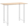 Baaripöydän jalat 2 kpl valkoiset 60x(110-111) cm teräs