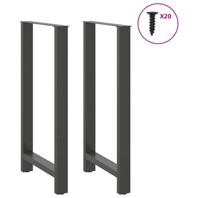 Baaripöydän jalat 2 kpl antrasiitti 60x(110-111) cm teräs
