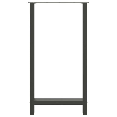 Baaripöydän jalat 2 kpl antrasiitti 60x(110-111) cm teräs