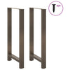 Baaripöydän jalat, luonnonvärinen teräs, 2 kpl, 60 x (110-111) cm, teräs