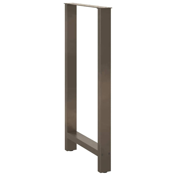 Baaripöydän jalat, luonnonvärinen teräs, 2 kpl, 60 x (110-111) cm, teräs